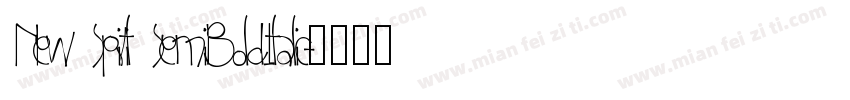 New Spirit SemiBoldItalic字体转换